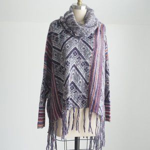 NWOT Free People Cowl Neck Poncho Size XS